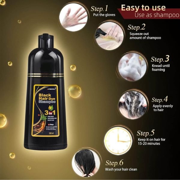 Meidu Black Hair Dye Shampoo