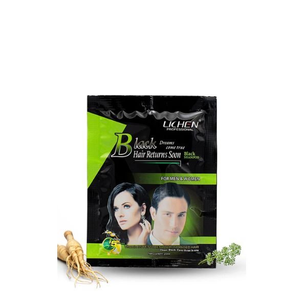 Yardlie Natural Black Hair Color Shampoo UK Based Formula Sachet 20ML
