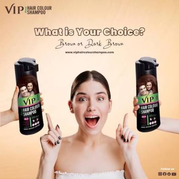 Vip Hair Colour Shampoo Dark Brown