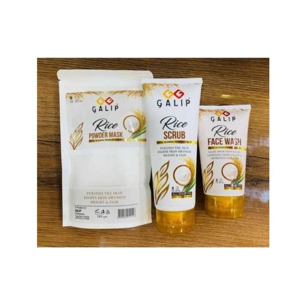 Galip Rice Kit (Powder Mask, Scrub, Face Wash) in Pakistan